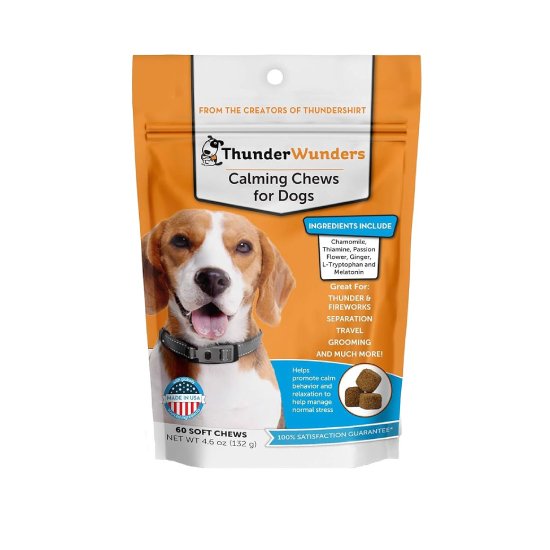 Calming treats for dogs Thiamine, L-tryptophan